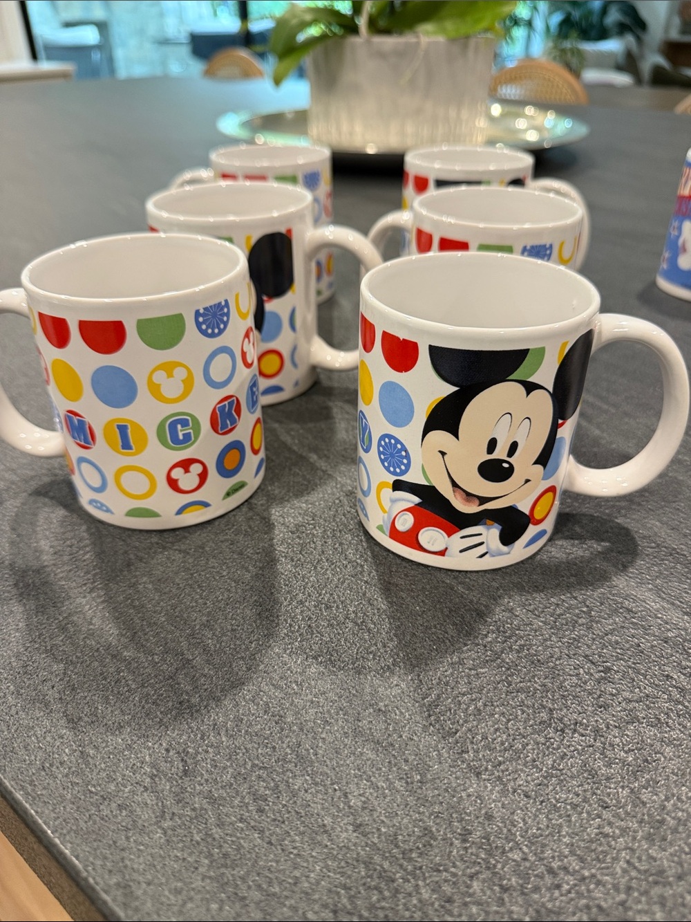 Disney Mickey Mouse Multicolor Polka Dot Ceramic Mug
